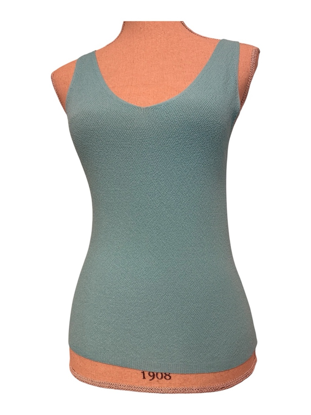 ETCETERA TOP TANK TURQUOISE BLUE SLEEVELESS, LIGHTWEIGHT KNIT Size S